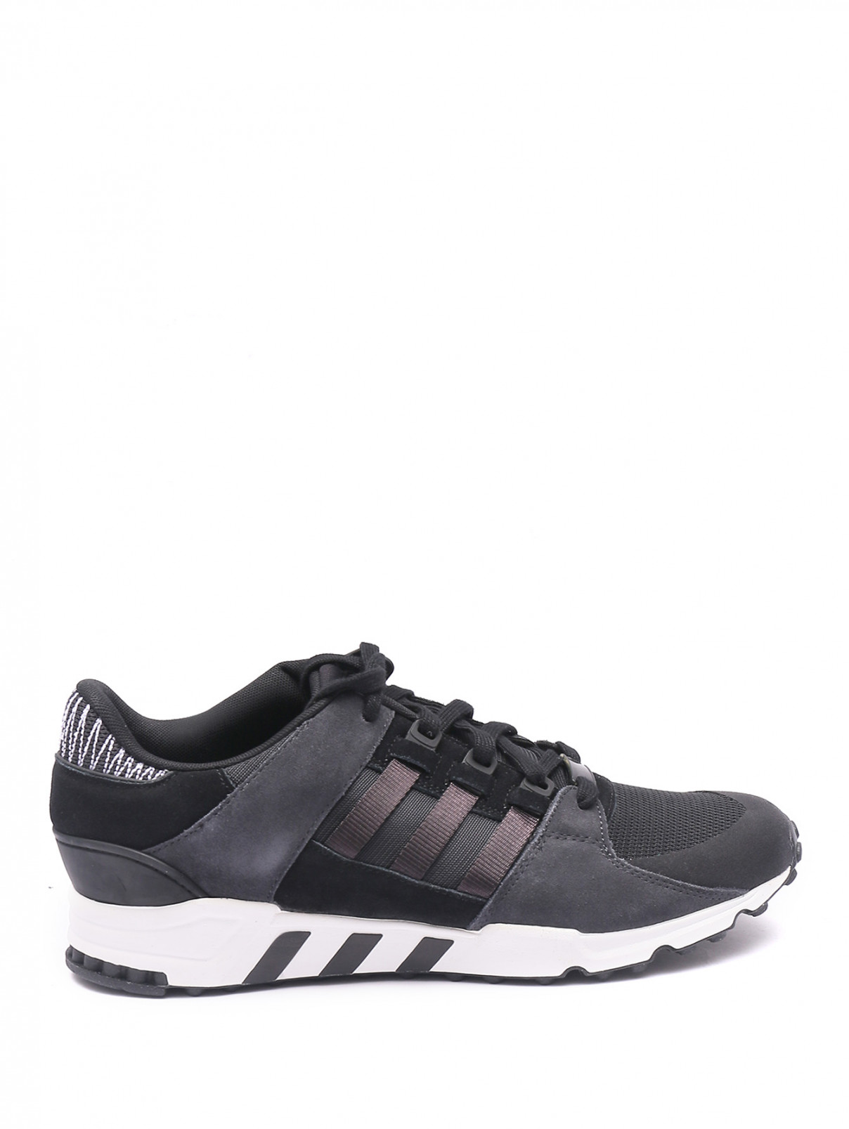 Комбинированные кроссовки на контрастной подошве Adidas Originals  –  Обтравка1  – Цвет:  Черный