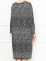 Платье из смешанной шерсти с узором Marina Sport  –  МодельВерхНиз1