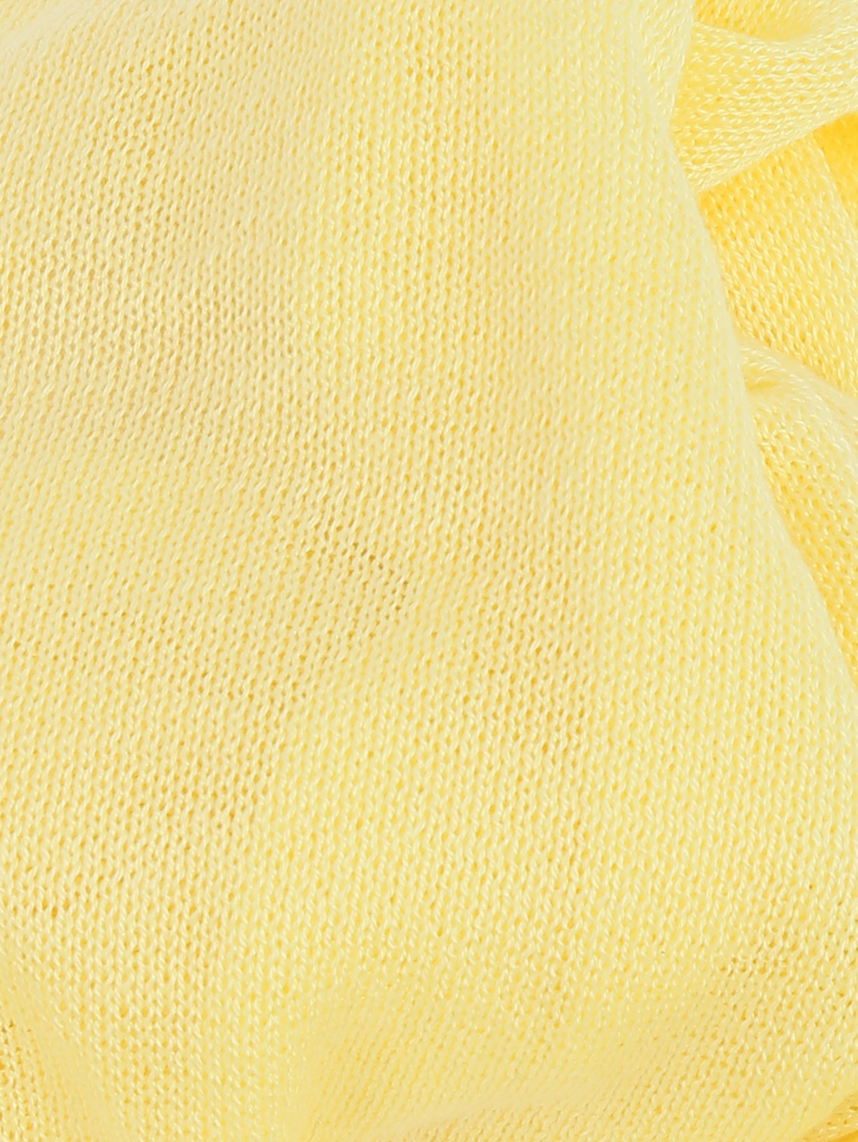 Легкий шарф из хлопка с цветочным декором IL Trenino  –  Деталь1  – Цвет:  Желтый