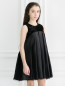 Бархатное платье с шелковой юбкой плиссэ Dior  –  Модель Верх-Низ