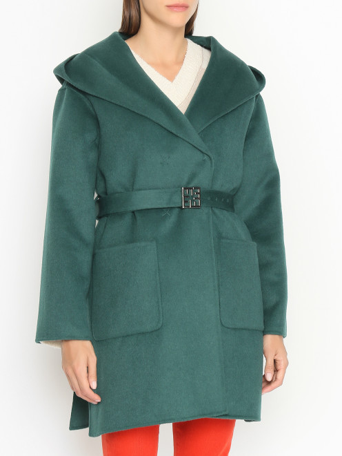Пальто с разрезами и капюшоном Ermanno Firenze - МодельВерхНиз