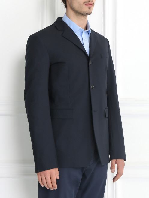 Пиджак однобортный из хлопка - Модель Верх-Низ