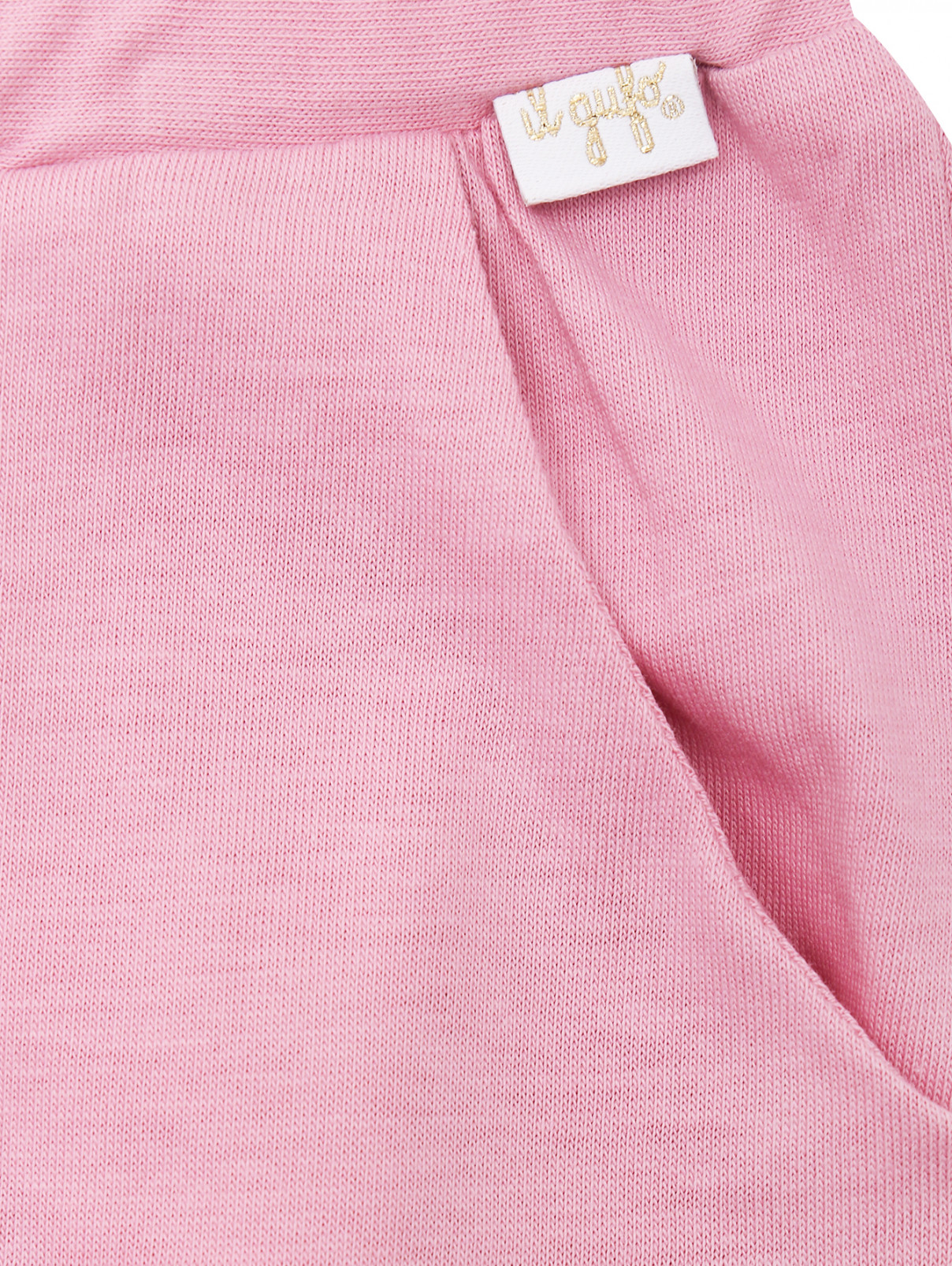 Костюм из хлопка с аппликацией Il Gufo  –  Деталь1  – Цвет:  Розовый