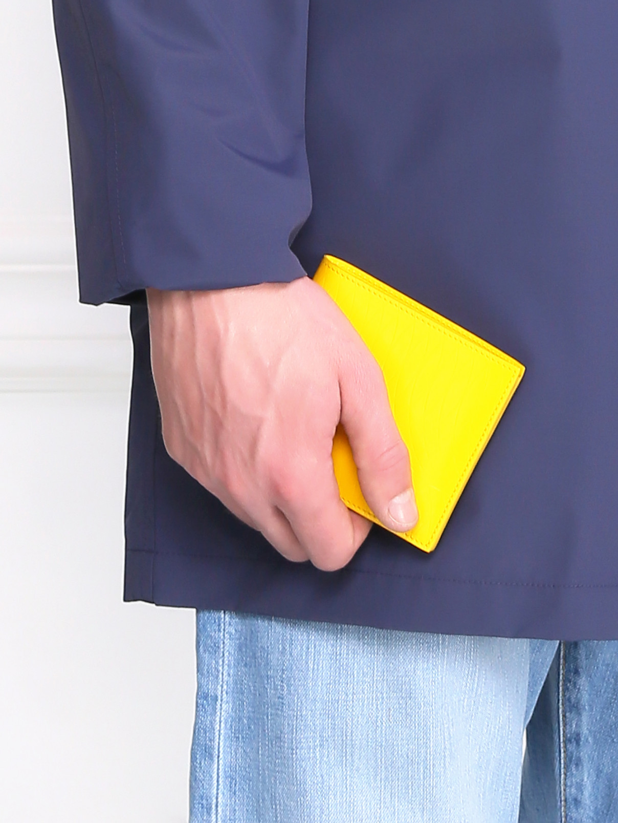 Бумажник из кожи с узором Paul Smith  –  Модель Общий вид  – Цвет:  Желтый