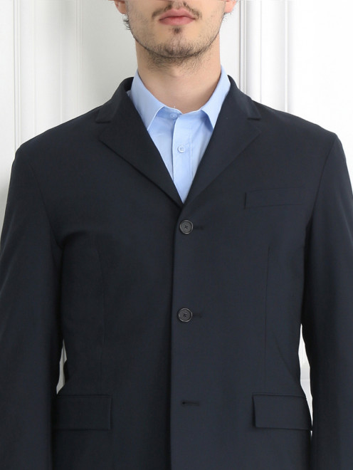 Пиджак однобортный из хлопка - Модель Общий вид1