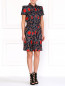 Шелковое платье с графичным принтом Moschino Cheap&Chic  –  Модель Общий вид
