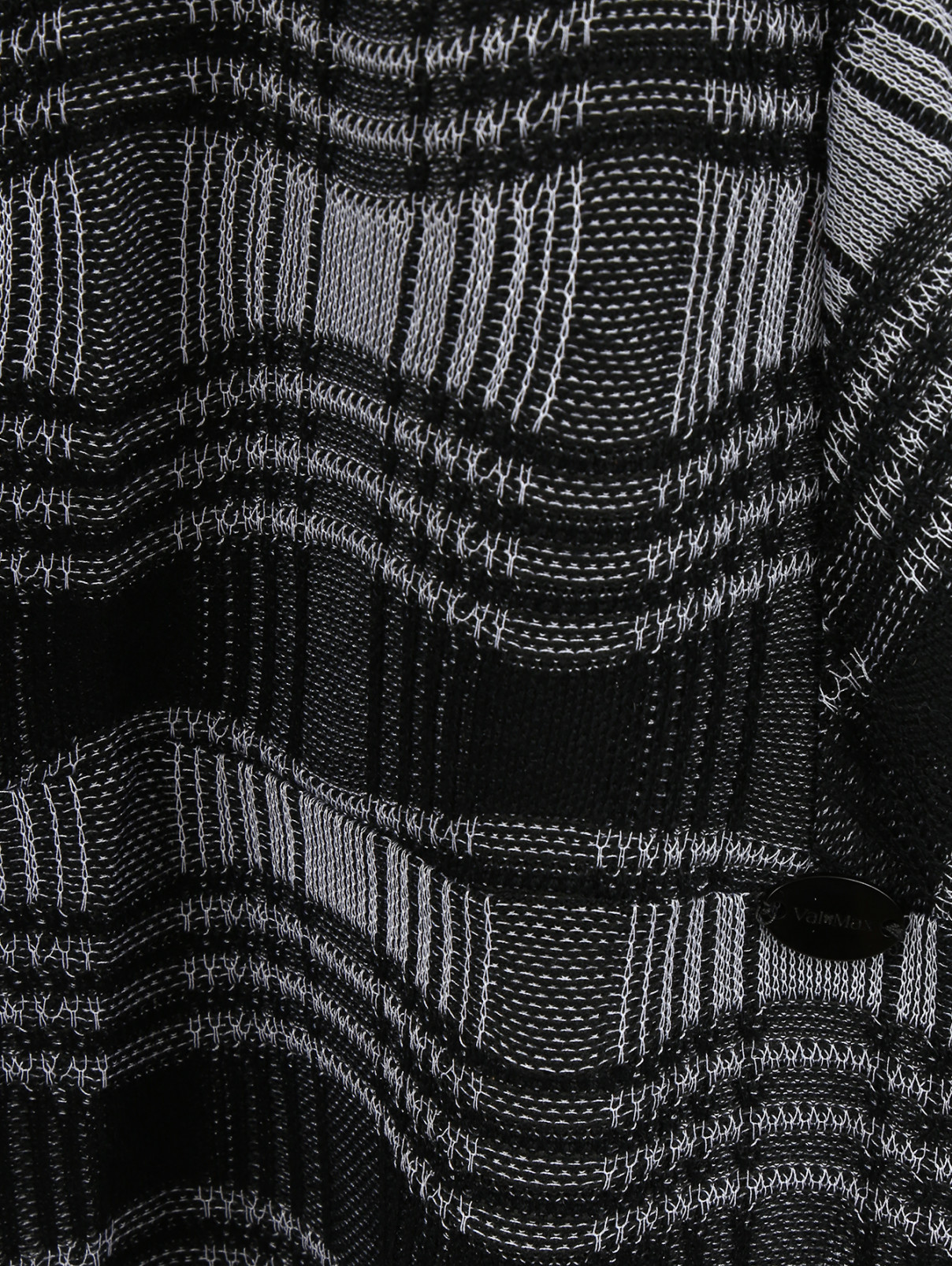 Платье трикотажное из шерсти с узором "клетка" Val Max  –  Деталь1  – Цвет:  Серый