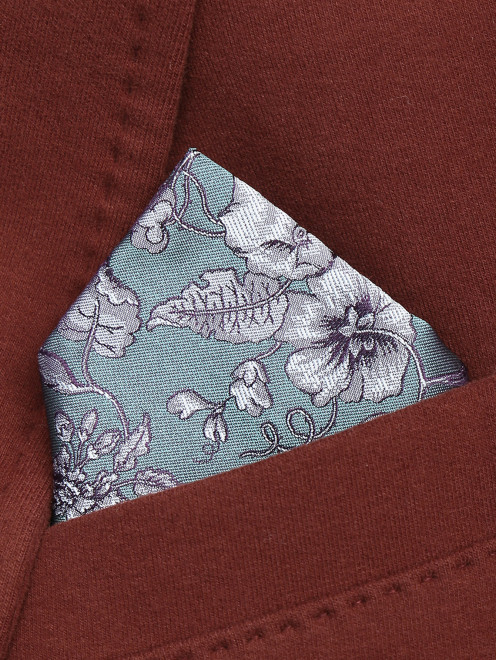 Карманный платок из шелка с узором  Pal Zileri - МодельВерхНиз
