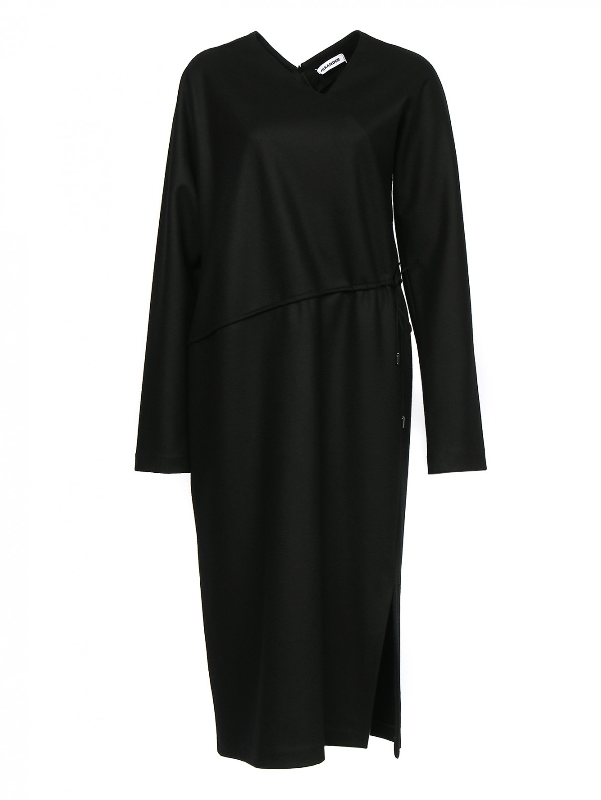 Платье из шерсти Jil Sander  –  Общий вид  – Цвет:  Черный