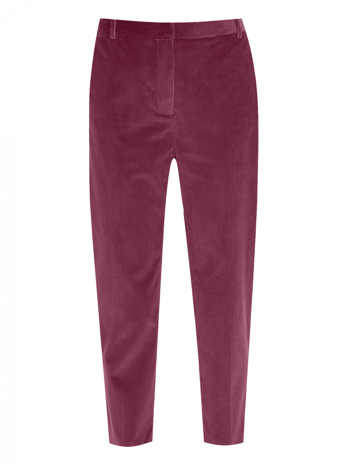 Вельветовые брюки с карманами Weekend Max Mara  –  Общий вид  – Цвет:  Фиолетовый
