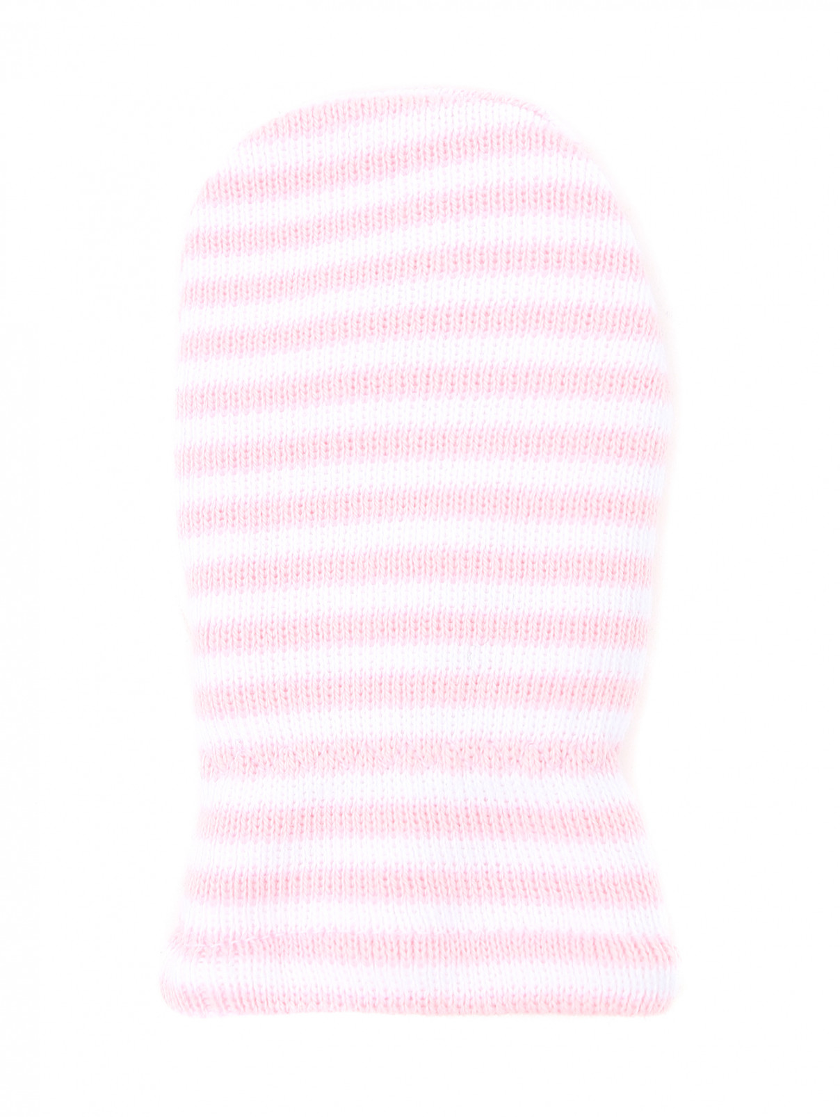 Варежки из хлопка с узором "полоска" Maximo  –  Обтравка1  – Цвет:  Розовый