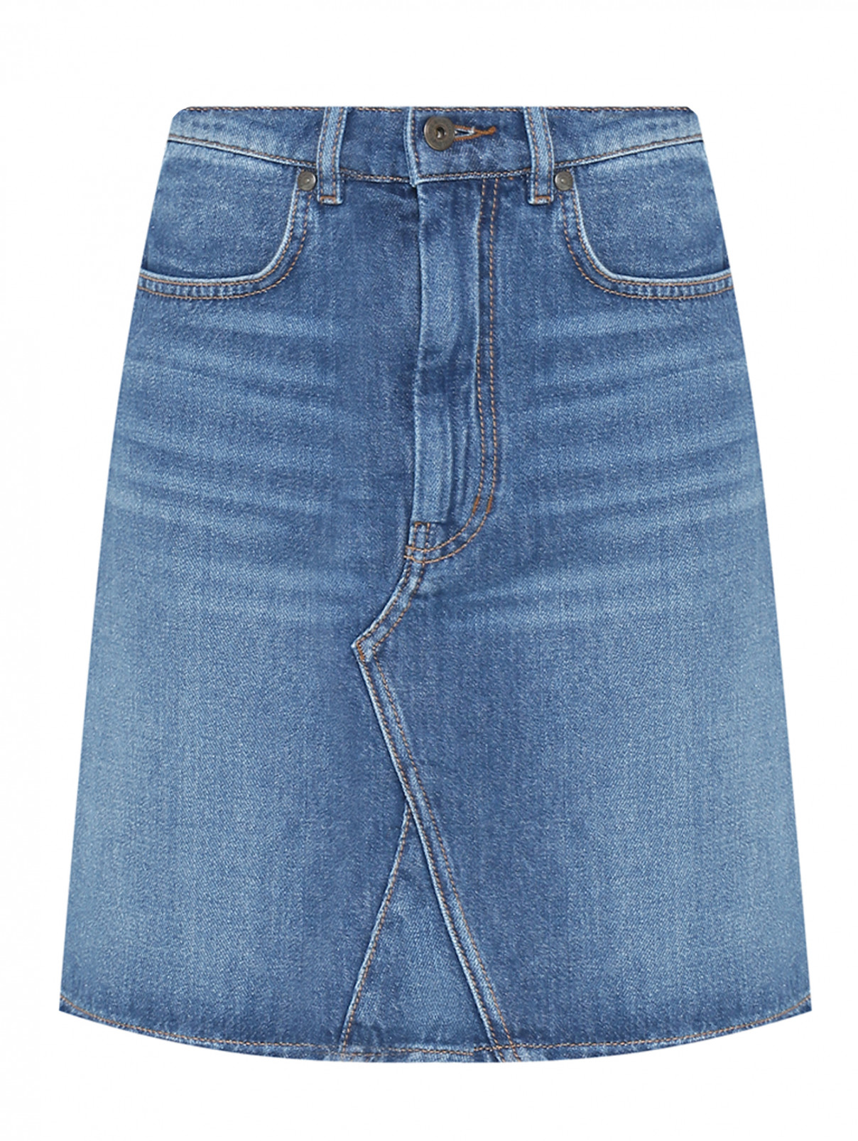 Джинсовая мини-юбка Weekend Max Mara  –  Общий вид  – Цвет:  Синий