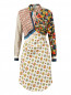 Платье-рубашка из шелка с узорами Jean Paul Gaultier  –  Общий вид