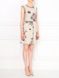 Платье из льна с цветочным узором Sportmax Code  –  Модель Общий вид