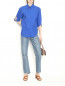 Блуза из хлопка с вырезами на рукавах Moschino Boutique  –  МодельОбщийВид