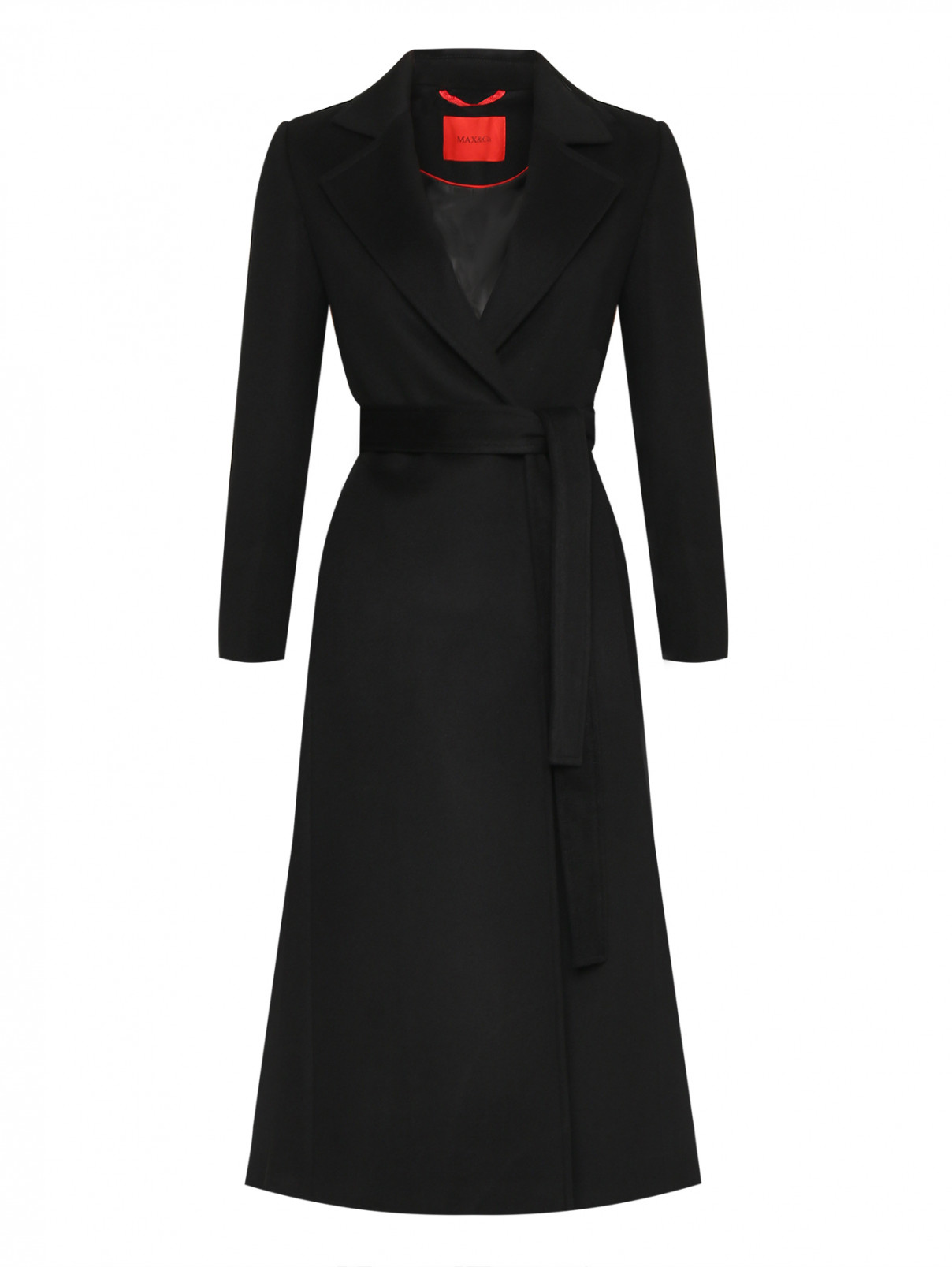 Пальто из шерсти Max&Co  –  Общий вид  – Цвет:  Черный
