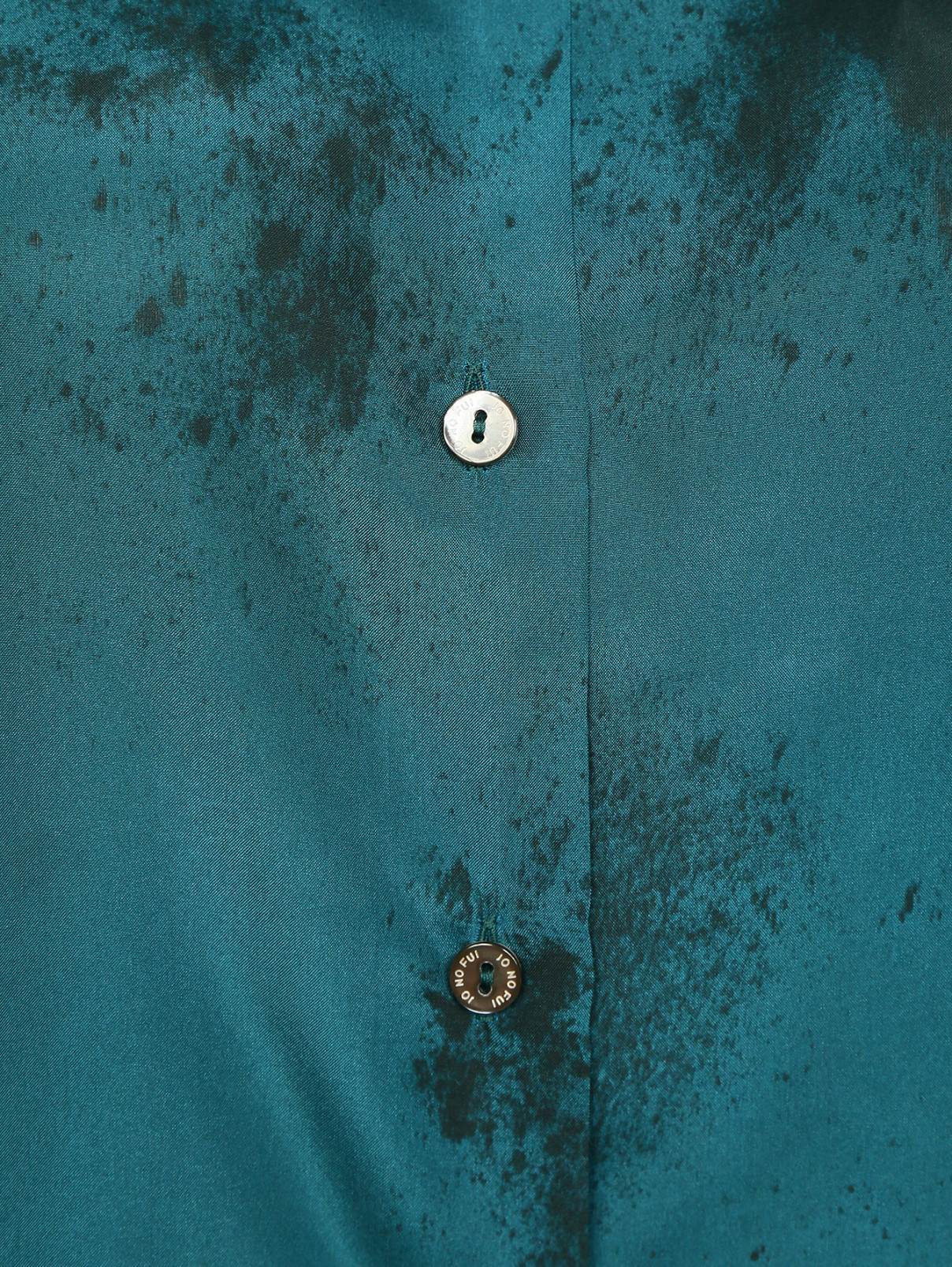 Шелковая блуза с узором JO NO FUI  –  Деталь  – Цвет:  Зеленый