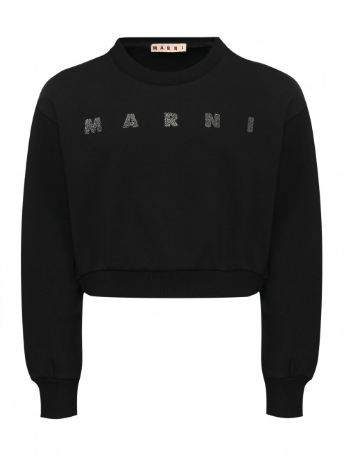 Свитшот из хлопка с принтом Marni - Общий вид