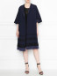 Легкое пальто с короткими рукавами и декоративной отделкой Marina Rinaldi  –  МодельОбщийВид
