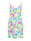 Платье из шелка с абстрактным принтом Moschino  –  Общий вид