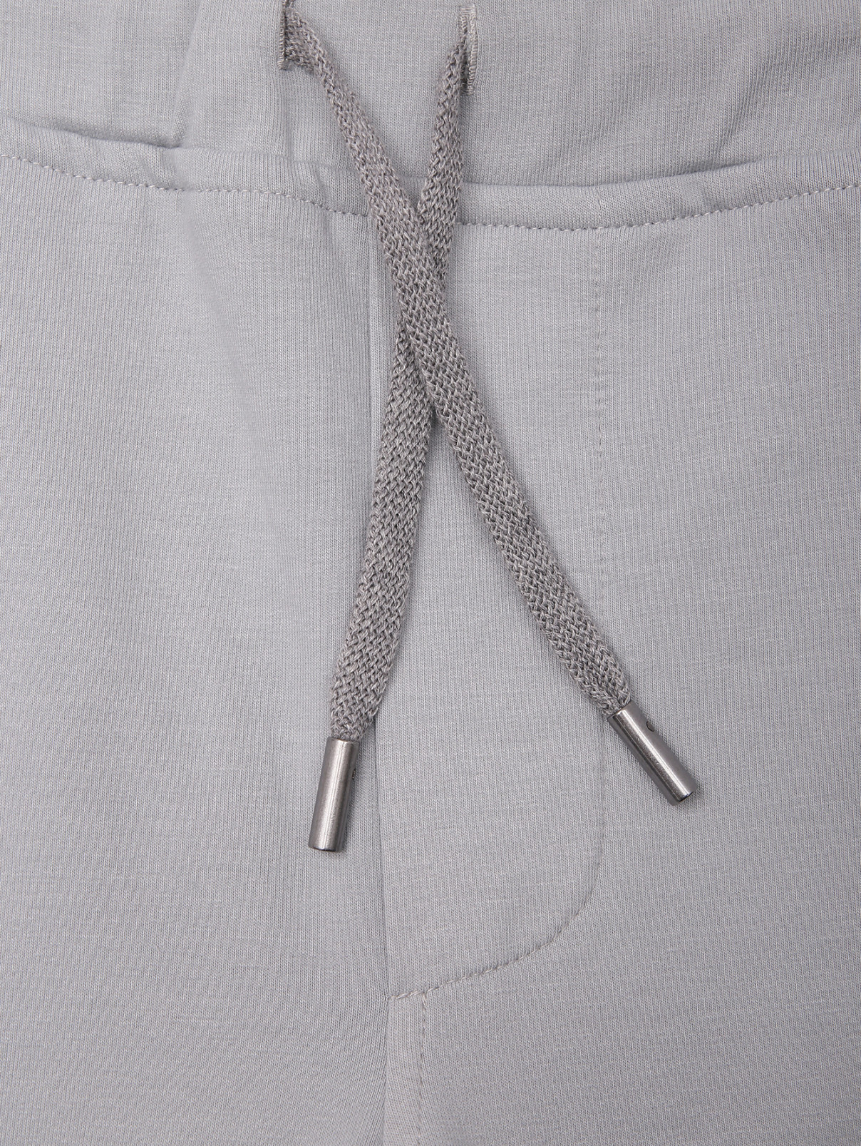 Трикотажные брюки из хлопка с карманами Capobianco  –  Деталь  – Цвет:  Серый