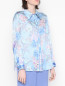 Блуза из шелка с цветочным узором Luisa Spagnoli  –  МодельВерхНиз