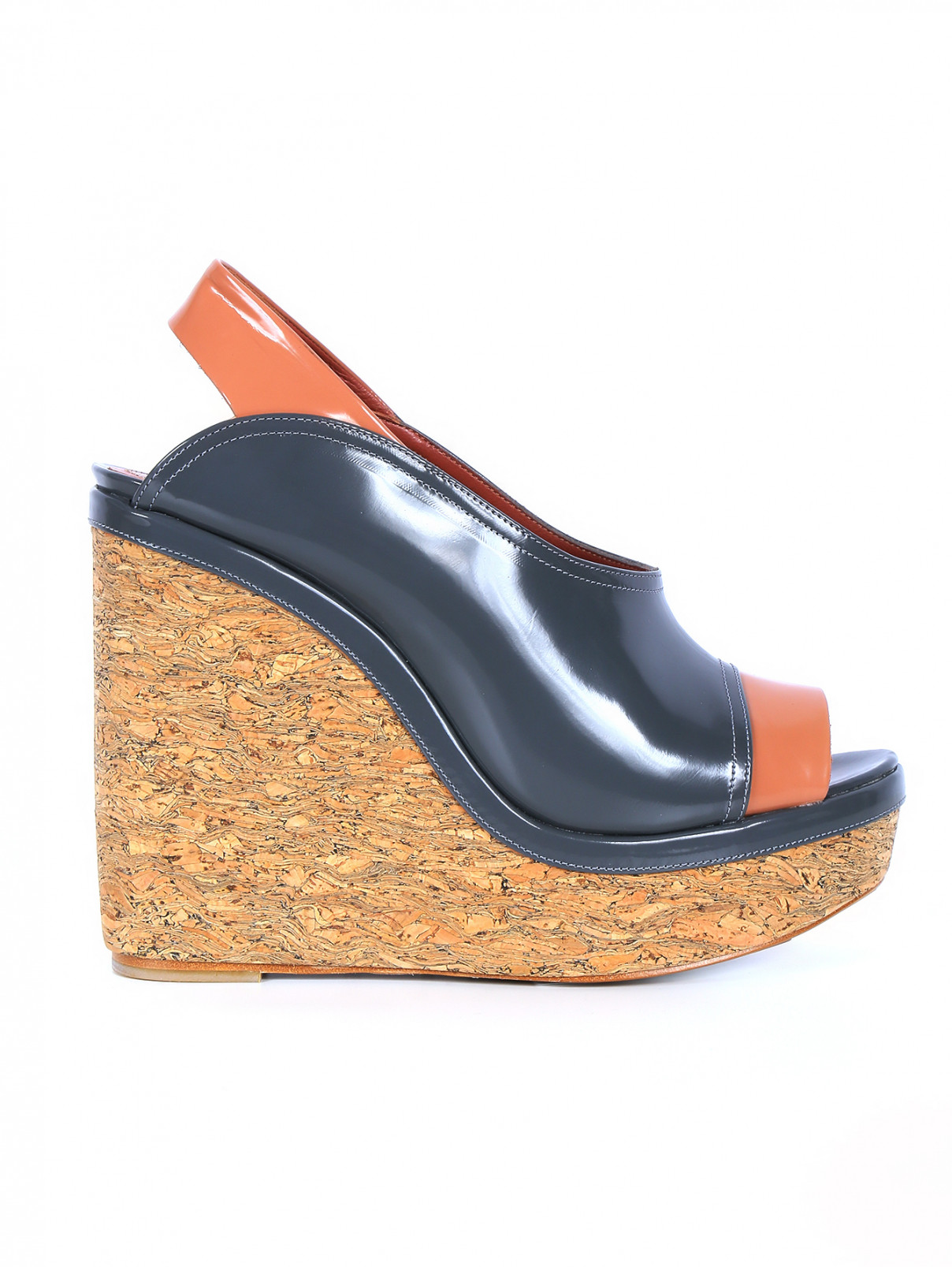 Открытые туфли на платформе Sonia Rykiel  –  Модель Общий вид  – Цвет:  Серый