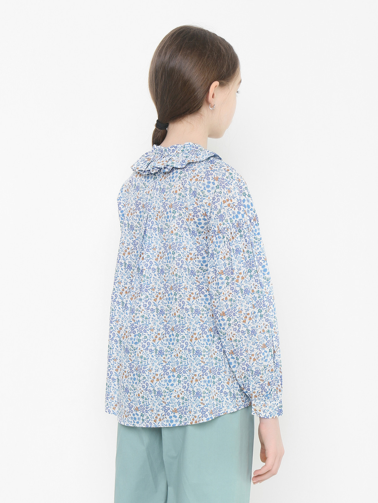 Блуза из хлопка с длинным рукавом Il Gufo  –  МодельВерхНиз1  – Цвет:  Узор
