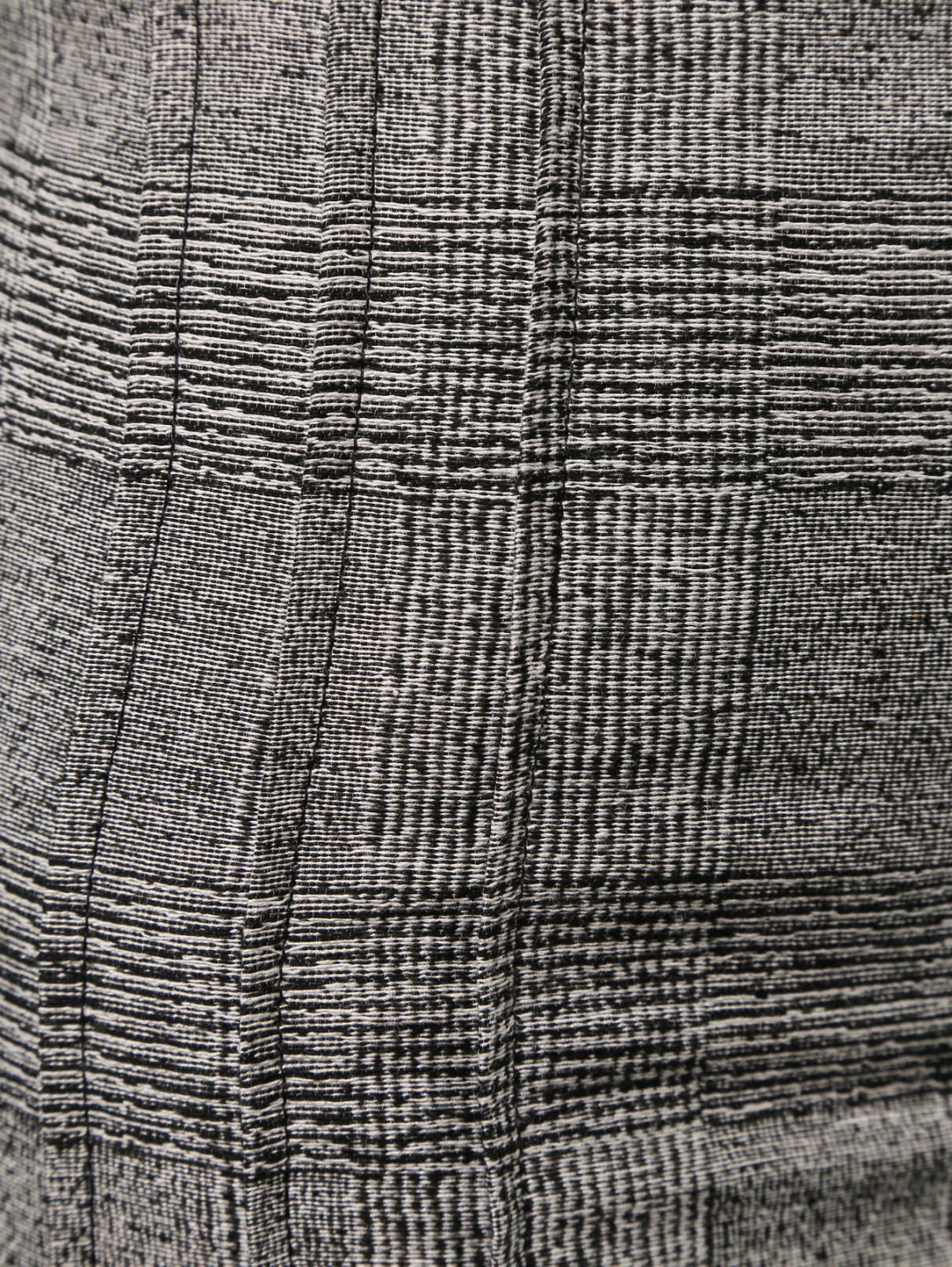 Юбка-карандаш из шерсти и шелка в клетку Alberta Ferretti  –  Деталь  – Цвет:  Серый