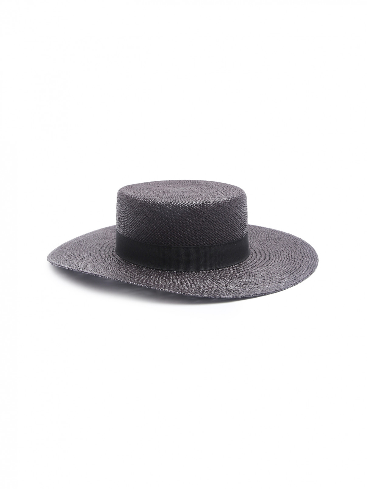Шляпа канотье с цепочкой Max Mara  –  Общий вид  – Цвет:  Черный