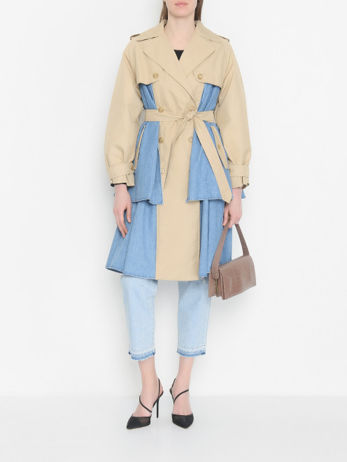 Тренч из комбинированных тканей Weekend Max Mara - МодельОбщийВид