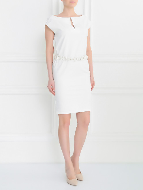 Платье-футляр из хлопка с коротким рукавом Moschino Cheap&Chic - Модель Общий вид