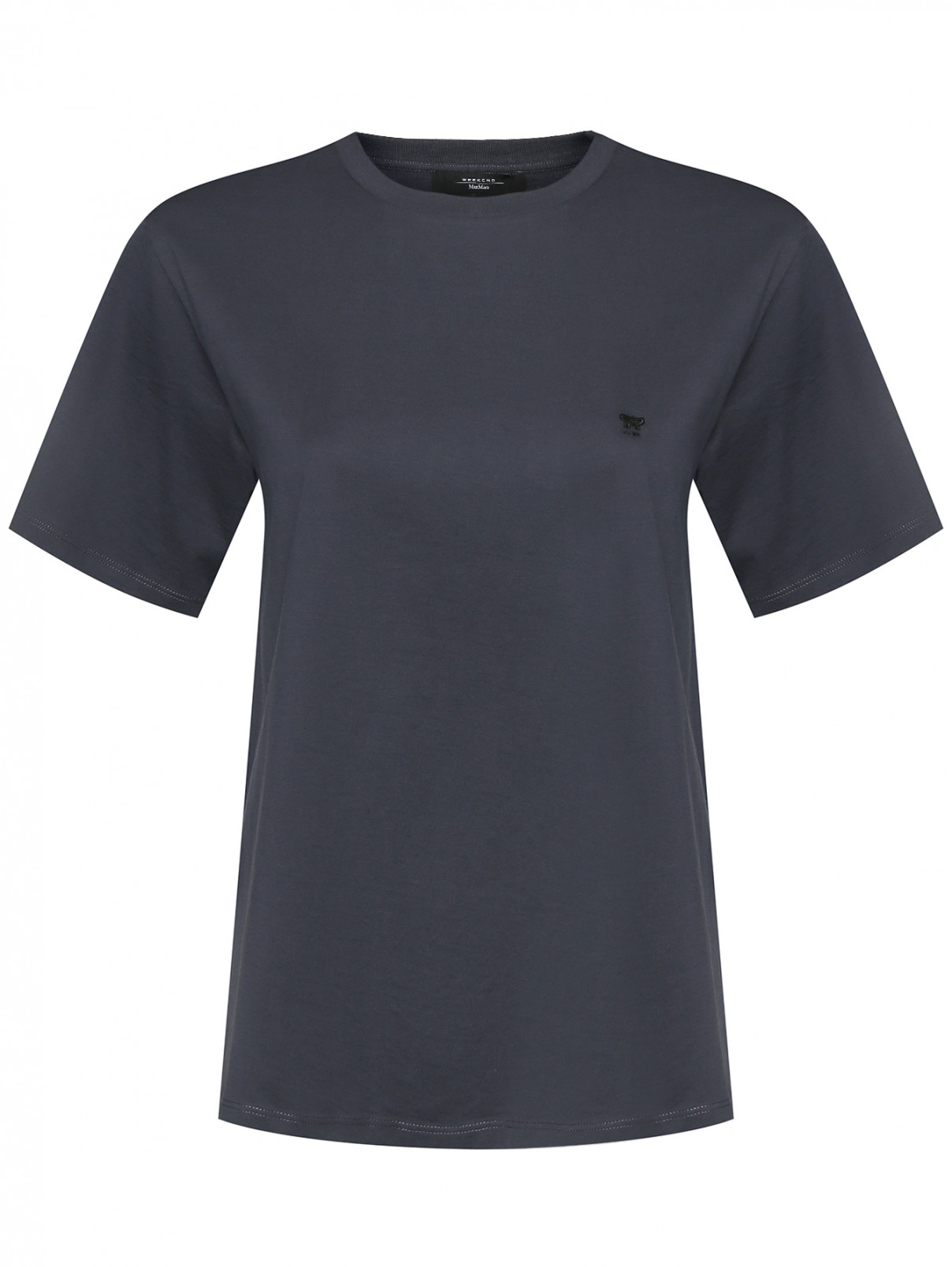 Базовая футболка Weekend Max Mara  –  Общий вид  – Цвет:  Серый