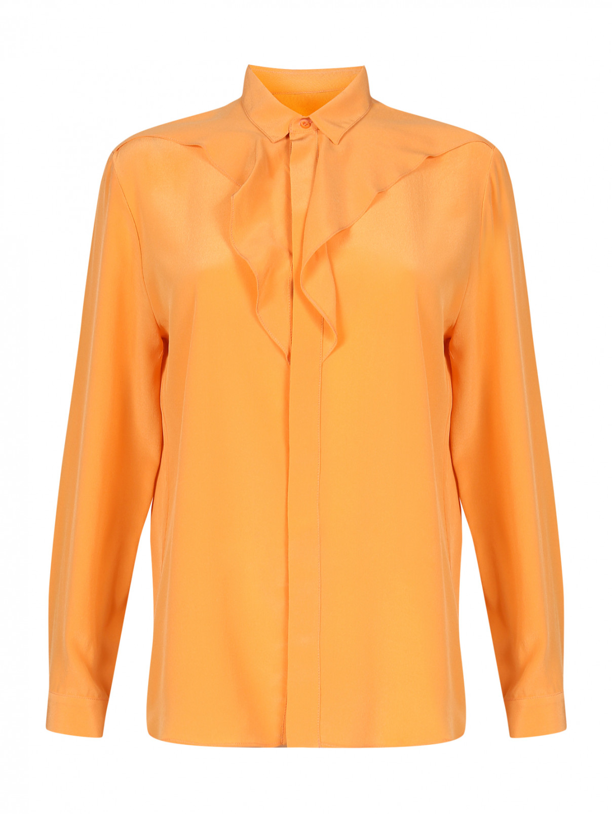 Блуза свободного фасона из шелка Paul&Joe  –  Общий вид  – Цвет:  Желтый