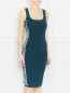 Трикотажное платье с контрастным узором Guess  –  МодельВерхНиз