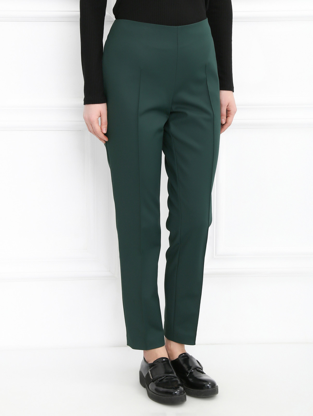 Зауженные брюки Akris  –  Модель Верх-Низ  – Цвет:  Зеленый