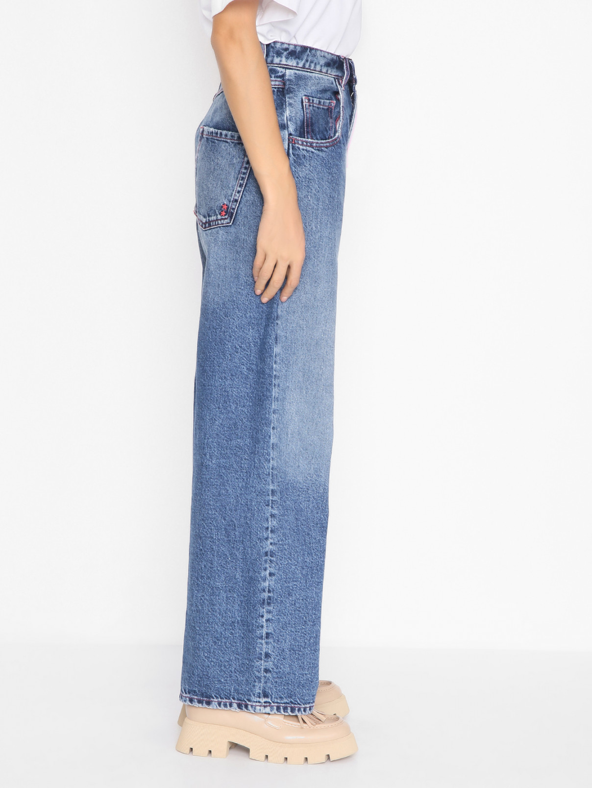 Широкие джинсы с карманами Icon Denim La  –  МодельВерхНиз2  – Цвет:  Синий