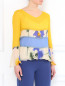 Блуза из шелка декорированная бисером Moschino Cheap&Chic  –  Модель Верх-Низ