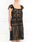 Платье из шелка и хлопка с кружевными вставками Alberta Ferretti  –  Модель Верх-Низ