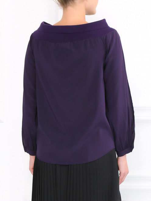 Блуза из шелка с ассиметричными рукавами - Модель Верх-Низ1