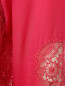 Удлиненная блуза из шелка с цветочной вышивкой Ermanno Scervino  –  Деталь