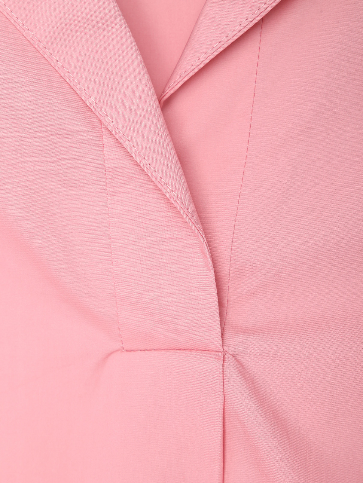 Свободная блуза из хлопка Marina Rinaldi  –  Деталь  – Цвет:  Розовый