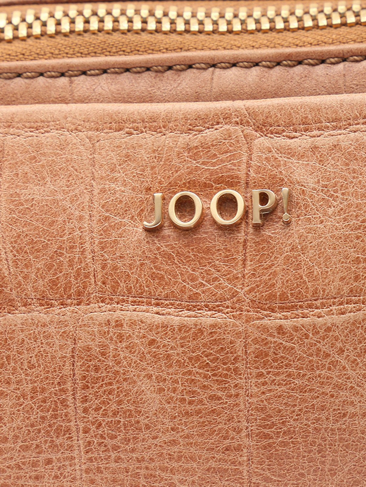 Сумка из фактурной кожи на ремне Joop  –  Деталь  – Цвет:  Коричневый