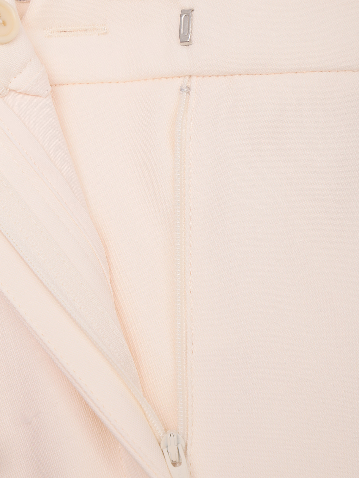 Зауженные брюки из хлопка Weekend Max Mara  –  Деталь  – Цвет:  Розовый