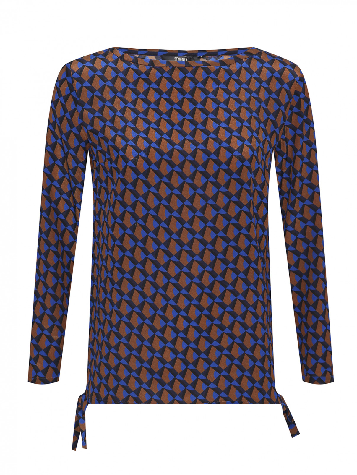 Блуза из шелка с узором Seventy  –  Общий вид