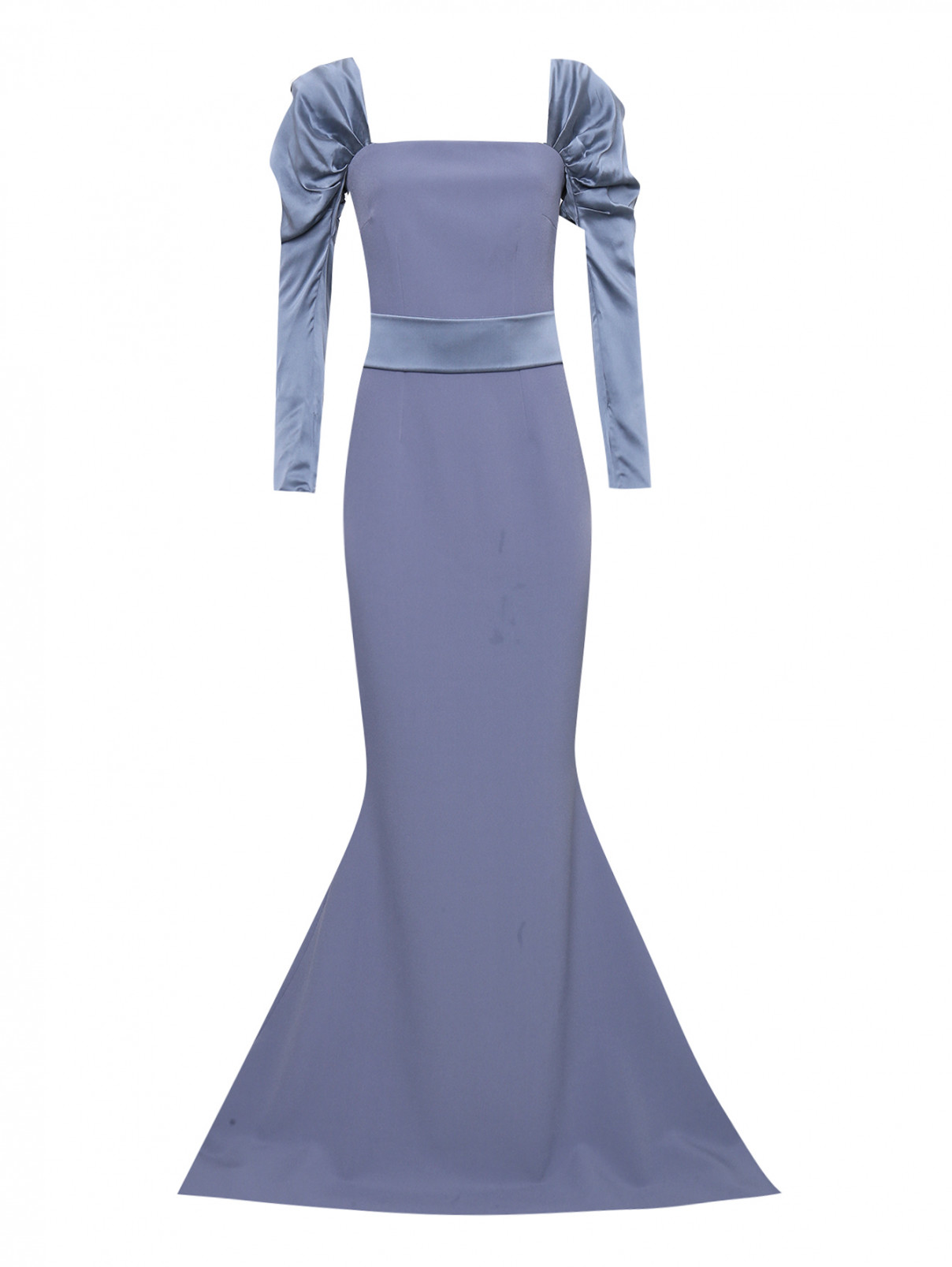 Платье-макси с поясом Safiyaa  –  Общий вид  – Цвет:  Синий