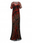 Платье-макси из шелка с узором "пейсли" Etro  –  Общий вид