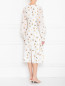Платье из шелка с узором Nina Ricci  –  МодельВерхНиз1