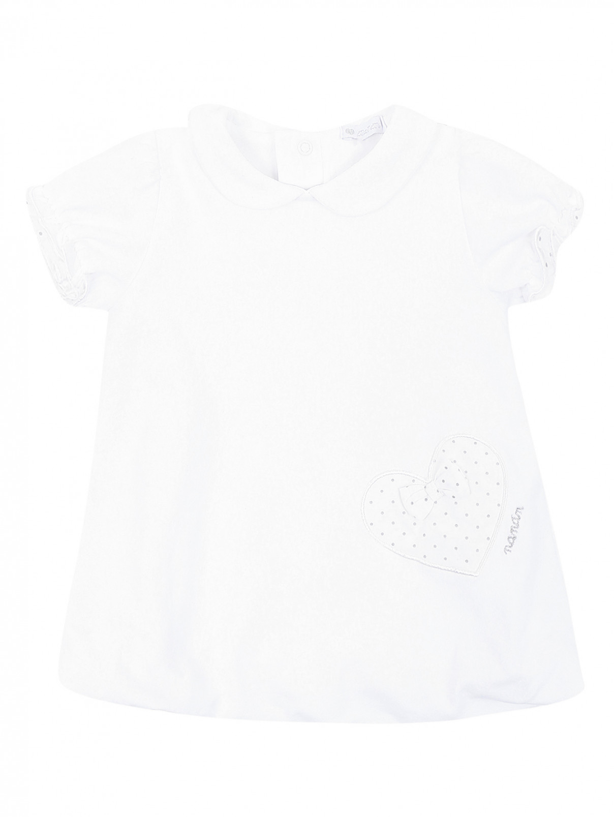 Платье из хлопка Nanan  –  Общий вид  – Цвет:  Белый