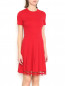 Трикотажное платье с декоративной вставкой из сетки Red Valentino  –  МодельВерхНиз